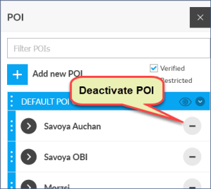 Deactivate POI