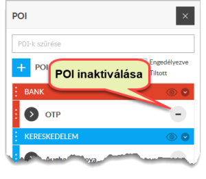 POI inaktiválása